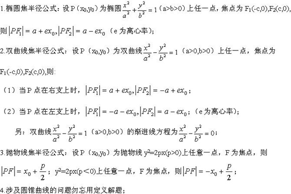 圆锥曲线